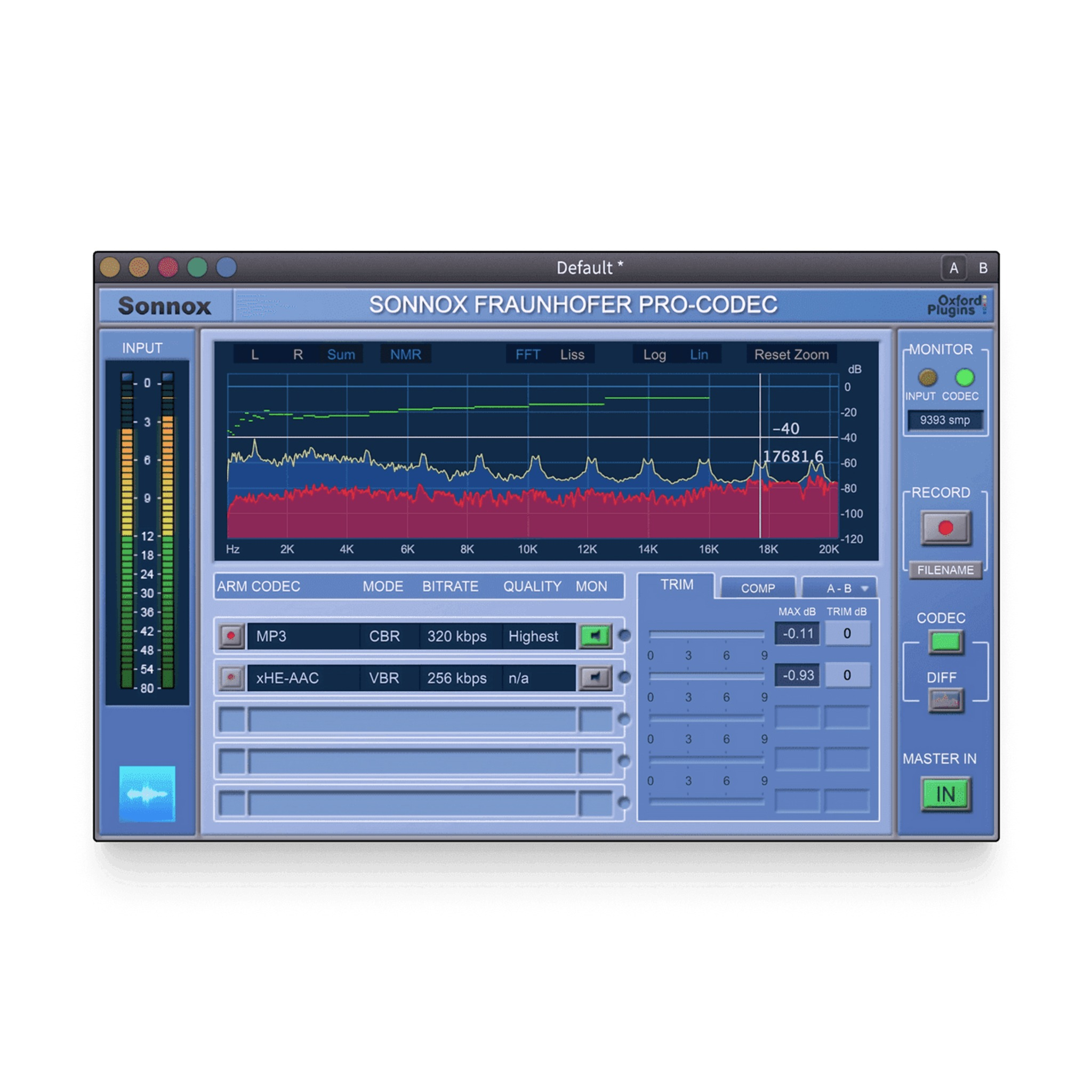 Fraunhofer Pro-Codec User Interface